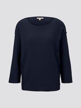 Geripptes Oversized Shirt - Frauen - Real Navy Blue Geripptes Oversized Shirt - Frauen - Real Navy Blue - 7 - TOM TAILOR Denim