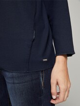 Geripptes Oversized Shirt - Frauen - Real Navy Blue Geripptes Oversized Shirt - Frauen - Real Navy Blue - 9 - TOM TAILOR Denim