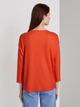 Geripptes Oversized Shirt - Frauen - signal red Geripptes Oversized Shirt - Frauen - signal red - 2 - TOM TAILOR Denim