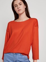 Geripptes Oversized Shirt - Frauen - signal red Geripptes Oversized Shirt - Frauen - signal red - 5 - TOM TAILOR Denim