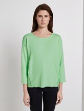 Geripptes Oversized Shirt - Frauen - soft neo green Geripptes Oversized Shirt - Frauen - soft neo green - 1 - TOM TAILOR Denim