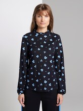 Langarmshirt mit Allover-Blumen-Print - Frauen - black blue flower print Langarmshirt mit Allover-Blumen-Print - Frauen - black blue flower print - 1 - TOM TAILOR Denim