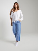 Sportliches Langarmshirt mit Struktur - Frauen - Off White Sportliches Langarmshirt mit Struktur - Frauen - Off White - 3 - TOM TAILOR Denim