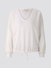 Sportliches Langarmshirt mit Struktur - Frauen - Off White Sportliches Langarmshirt mit Struktur - Frauen - Off White - 7 - TOM TAILOR Denim