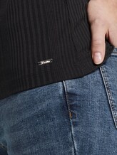 Geripptes Polo-Shirt - Frauen - Deep Black Geripptes Polo-Shirt - Frauen - Deep Black - 9 - TOM TAILOR Denim