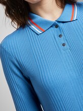 Geripptes Polo-Shirt - Frauen - water sport blue Geripptes Polo-Shirt - Frauen - water sport blue - 9 - TOM TAILOR Denim