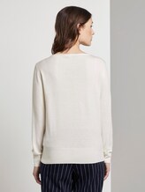 Strickpullover mit U-Boot-Ausschnitt - Frauen - Off White Strickpullover mit U-Boot-Ausschnitt - Frauen - Off White - 2 - TOM TAILOR Denim