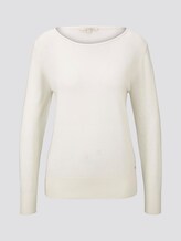 Strickpullover mit U-Boot-Ausschnitt - Frauen - Off White Strickpullover mit U-Boot-Ausschnitt - Frauen - Off White - 7 - TOM TAILOR Denim