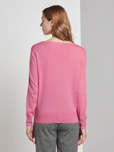 Strickpullover mit U-Boot-Ausschnitt - Frauen - bright pink Strickpullover mit U-Boot-Ausschnitt - Frauen - bright pink - 2 - TOM TAILOR Denim
