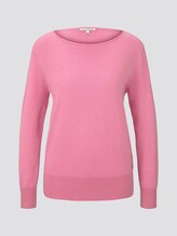 Strickpullover mit U-Boot-Ausschnitt - Frauen - bright pink Strickpullover mit U-Boot-Ausschnitt - Frauen - bright pink - 7 - TOM TAILOR Denim