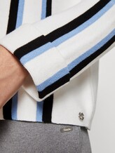 Striped knitted pullover - Women - white blue black stripe Striped knitted pullover - Women - white blue black stripe - 9 - TOM TAILOR Denim
