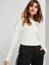 Soft ribbed sweater - Women - Off White Soft ribbed sweater - Women - Off White - 5 - TOM TAILOR Denim
