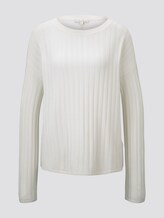 Soft ribbed sweater - Women - Off White Soft ribbed sweater - Women - Off White - 7 - TOM TAILOR Denim