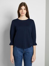 Sweatshirt mit Ärmeldetail - Frauen - Real Navy Blue Sweatshirt mit Ärmeldetail - Frauen - Real Navy Blue - 1 - TOM TAILOR Denim