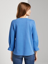 sweatshirt with sleeve details - Women - water sport blue sweatshirt with sleeve details - Women - water sport blue - 2 - TOM TAILOR Denim