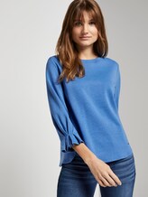 sweatshirt with sleeve details - Women - water sport blue sweatshirt with sleeve details - Women - water sport blue - 5 - TOM TAILOR Denim
