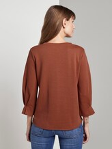 sweatshirt with sleeve details - Women - fox orange sweatshirt with sleeve details - Women - fox orange - 2 - TOM TAILOR Denim