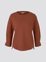 sweatshirt with sleeve details - Women - fox orange sweatshirt with sleeve details - Women - fox orange - 7 - TOM TAILOR Denim
