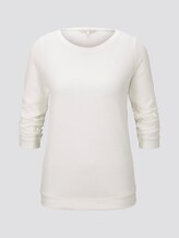Strukturiertes Sweatshirt - Frauen - Off White Strukturiertes Sweatshirt - Frauen - Off White - 7 - TOM TAILOR Denim