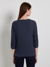 Strukturiertes Sweatshirt - Frauen - Real Navy Blue Strukturiertes Sweatshirt - Frauen - Real Navy Blue - 2 - TOM TAILOR Denim