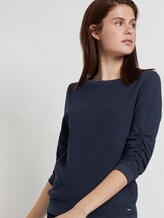 Strukturiertes Sweatshirt - Frauen - Real Navy Blue Strukturiertes Sweatshirt - Frauen - Real Navy Blue - 5 - TOM TAILOR Denim