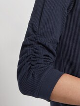 Strukturiertes Sweatshirt - Frauen - Real Navy Blue Strukturiertes Sweatshirt - Frauen - Real Navy Blue - 9 - TOM TAILOR Denim