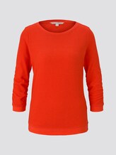Strukturiertes Sweatshirt - Frauen - signal red Strukturiertes Sweatshirt - Frauen - signal red - 7 - TOM TAILOR Denim