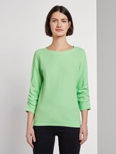 Strukturiertes Sweatshirt - Frauen - soft neo green Strukturiertes Sweatshirt - Frauen - soft neo green - 1 - TOM TAILOR Denim