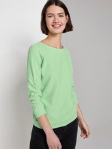 Strukturiertes Sweatshirt - Frauen - soft neo green Strukturiertes Sweatshirt - Frauen - soft neo green - 5 - TOM TAILOR Denim