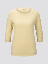 Textured sweatshirt - Women - pale yellow Textured sweatshirt - Women - pale yellow - 7 - TOM TAILOR Denim