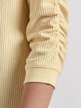 Textured sweatshirt - Women - pale yellow Textured sweatshirt - Women - pale yellow - 9 - TOM TAILOR Denim