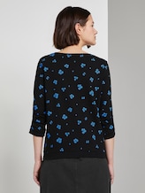 Sweatshirt mit Allover-Print - Frauen - black blue flower print Sweatshirt mit Allover-Print - Frauen - black blue flower print - 2 - TOM TAILOR Denim