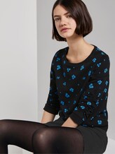 Sweatshirt mit Allover-Print - Frauen - black blue flower print Sweatshirt mit Allover-Print - Frauen - black blue flower print - 5 - TOM TAILOR Denim