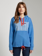 Oversized Hoodie mit Artwork - Frauen - water sport blue Oversized Hoodie mit Artwork - Frauen - water sport blue - 1 - TOM TAILOR Denim