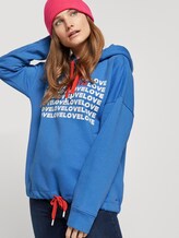 Oversized Hoodie mit Artwork - Frauen - water sport blue Oversized Hoodie mit Artwork - Frauen - water sport blue - 5 - TOM TAILOR Denim
