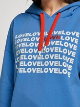 Oversized Hoodie mit Artwork - Frauen - water sport blue Oversized Hoodie mit Artwork - Frauen - water sport blue - 9 - TOM TAILOR Denim
