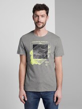 T-Shirt mit Print - Männer - Middle Grey Melange T-Shirt mit Print - Männer - Middle Grey Melange - 1 - TOM TAILOR