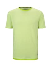 TOM TAILOR Herren T-Shirt mit Underlayer, gelb, Gr.XXL