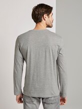 Langarmshirt mit Print - Männer - Middle Grey Melange Langarmshirt mit Print - Männer - Middle Grey Melange - 2 - TOM TAILOR