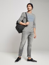 Langarmshirt mit Print - Männer - Middle Grey Melange Langarmshirt mit Print - Männer - Middle Grey Melange - 3 - TOM TAILOR