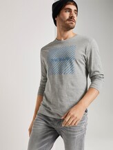 Langarmshirt mit Print - Männer - Middle Grey Melange Langarmshirt mit Print - Männer - Middle Grey Melange - 5 - TOM TAILOR