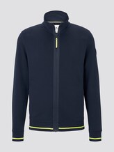 Sweatjacke mit Stehkragen - Männer - Sky Captain Blue Sweatjacke mit Stehkragen - Männer - Sky Captain Blue - 7 - TOM TAILOR