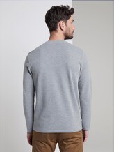 Strukturiertes Langarmshirt - Männer - blue doubleface Strukturiertes Langarmshirt - Männer - blue doubleface - 2 - TOM TAILOR