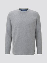 Strukturiertes Langarmshirt - Männer - blue doubleface Strukturiertes Langarmshirt - Männer - blue doubleface - 7 - TOM TAILOR