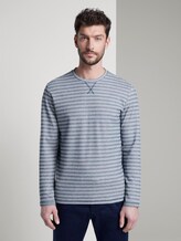 Strukturiertes Langarmshirt - Männer - mid blue doubleface Strukturiertes Langarmshirt - Männer - mid blue doubleface - 1 - TOM TAILOR