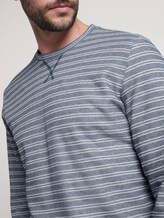 Strukturiertes Langarmshirt - Männer - mid blue doubleface Strukturiertes Langarmshirt - Männer - mid blue doubleface - 9 - TOM TAILOR