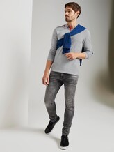 Sportief poloshirt met lange mouwen - Männer - Middle Grey Melange Sportief poloshirt met lange mouwen - Männer - Middle Grey Melange - 3 - TOM TAILOR