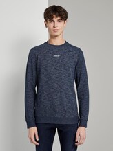 Printed sweatshirt - Men - Sky Captain Blue Non-Solid Printed sweatshirt - Men - Sky Captain Blue Non-Solid - 1 - TOM TAILOR Denim