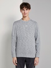 Sweatshirt mit Print - Männer - Light Stone Grey Melange Sweatshirt mit Print - Männer - Light Stone Grey Melange - 1 - TOM TAILOR Denim