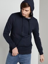 hoodie met print op de mouw - Mannen - Sky Captain Blue hoodie met print op de mouw - Mannen - Sky Captain Blue - 5 - TOM TAILOR Denim